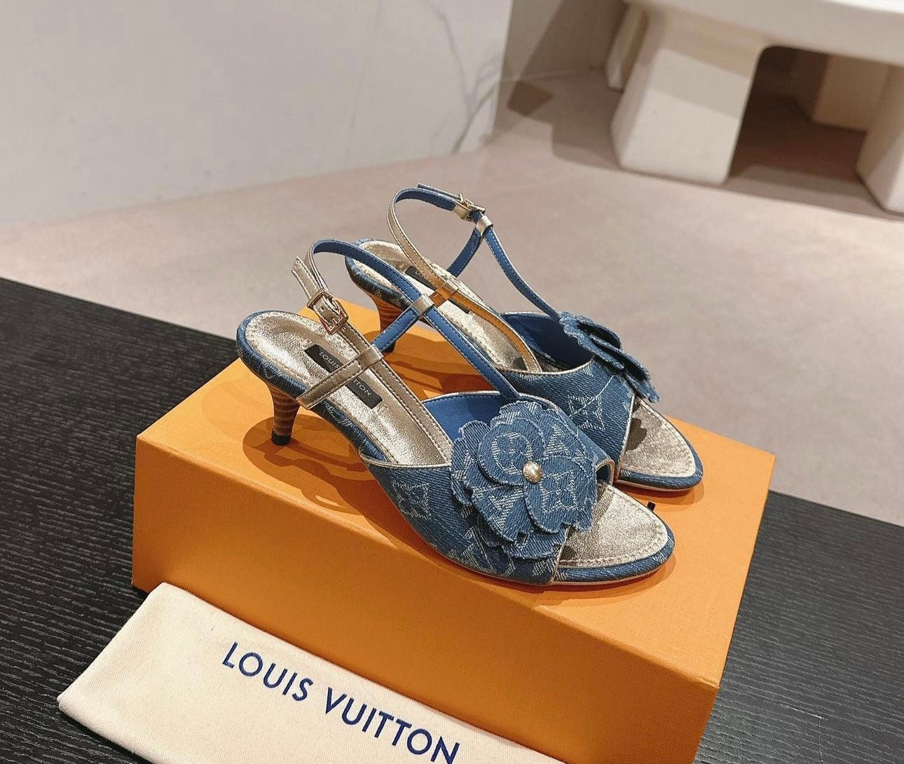 Denim Slingbacks