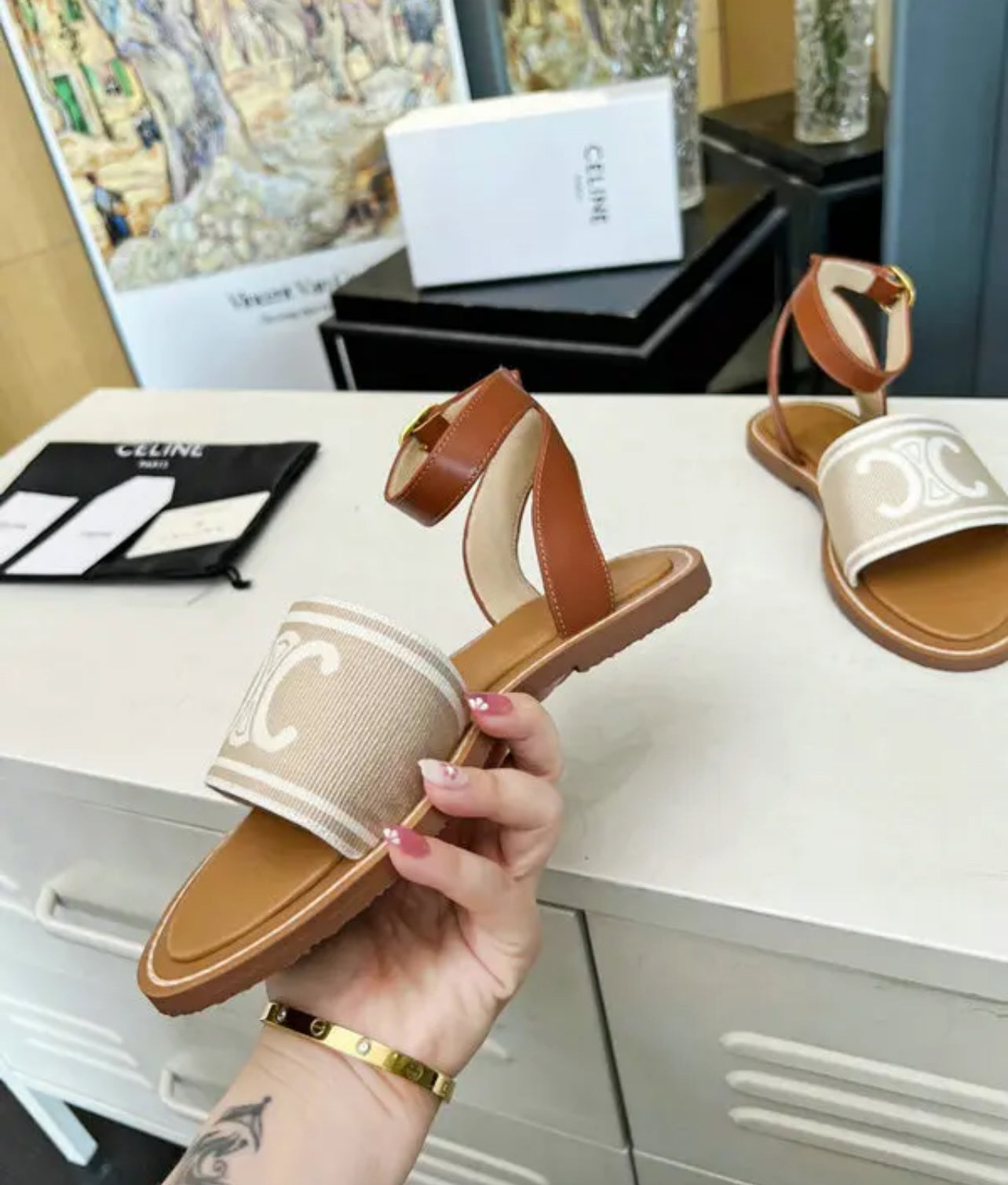Embroidered Sandals