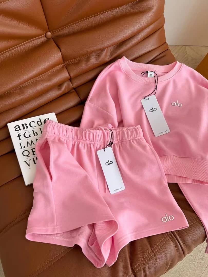 Baby Pink matching shorts set