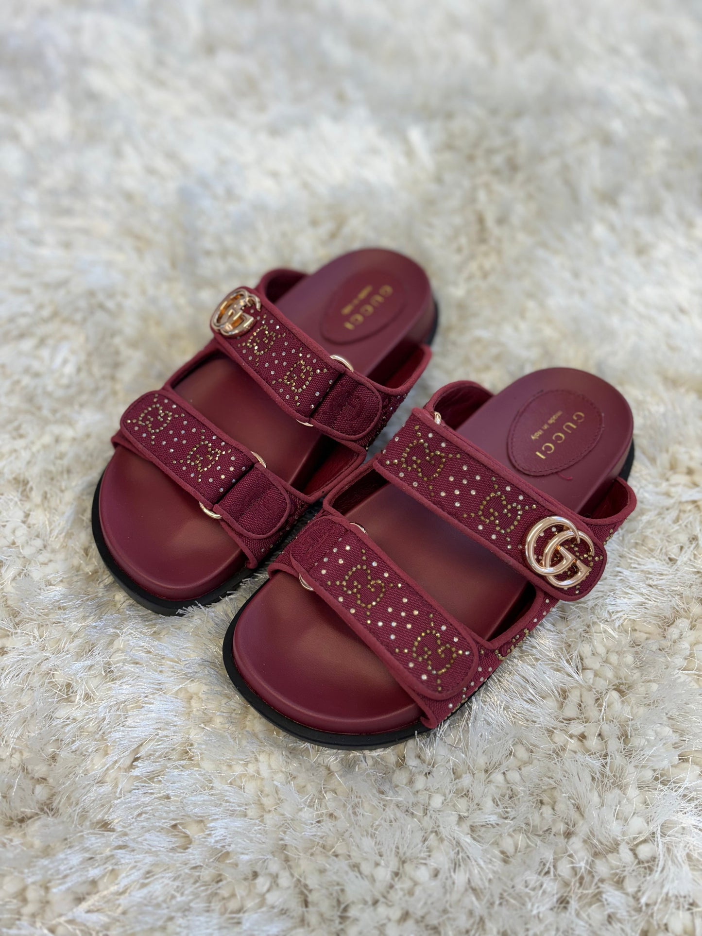 Burgandy sandals
