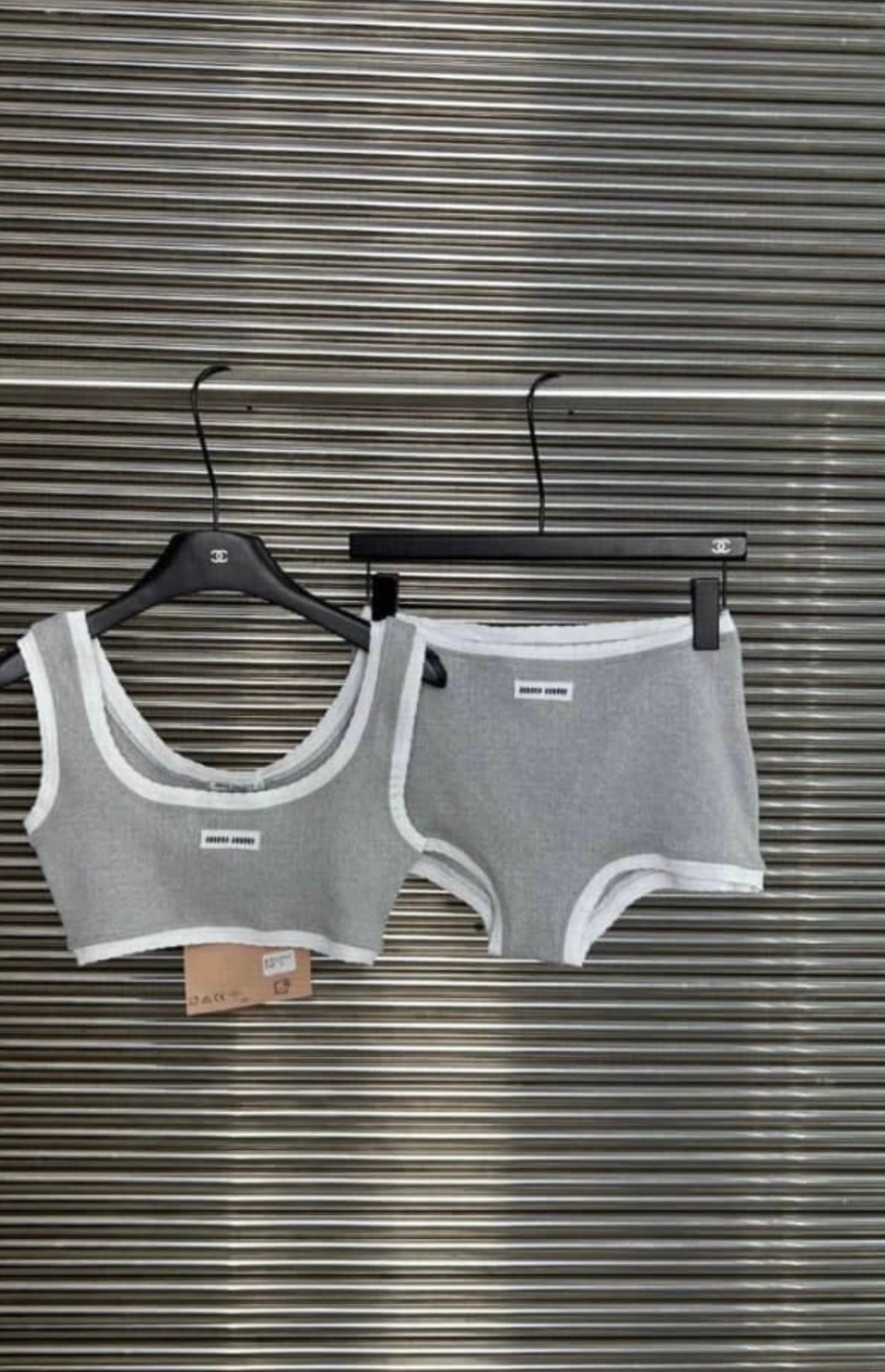 Grey shorts set