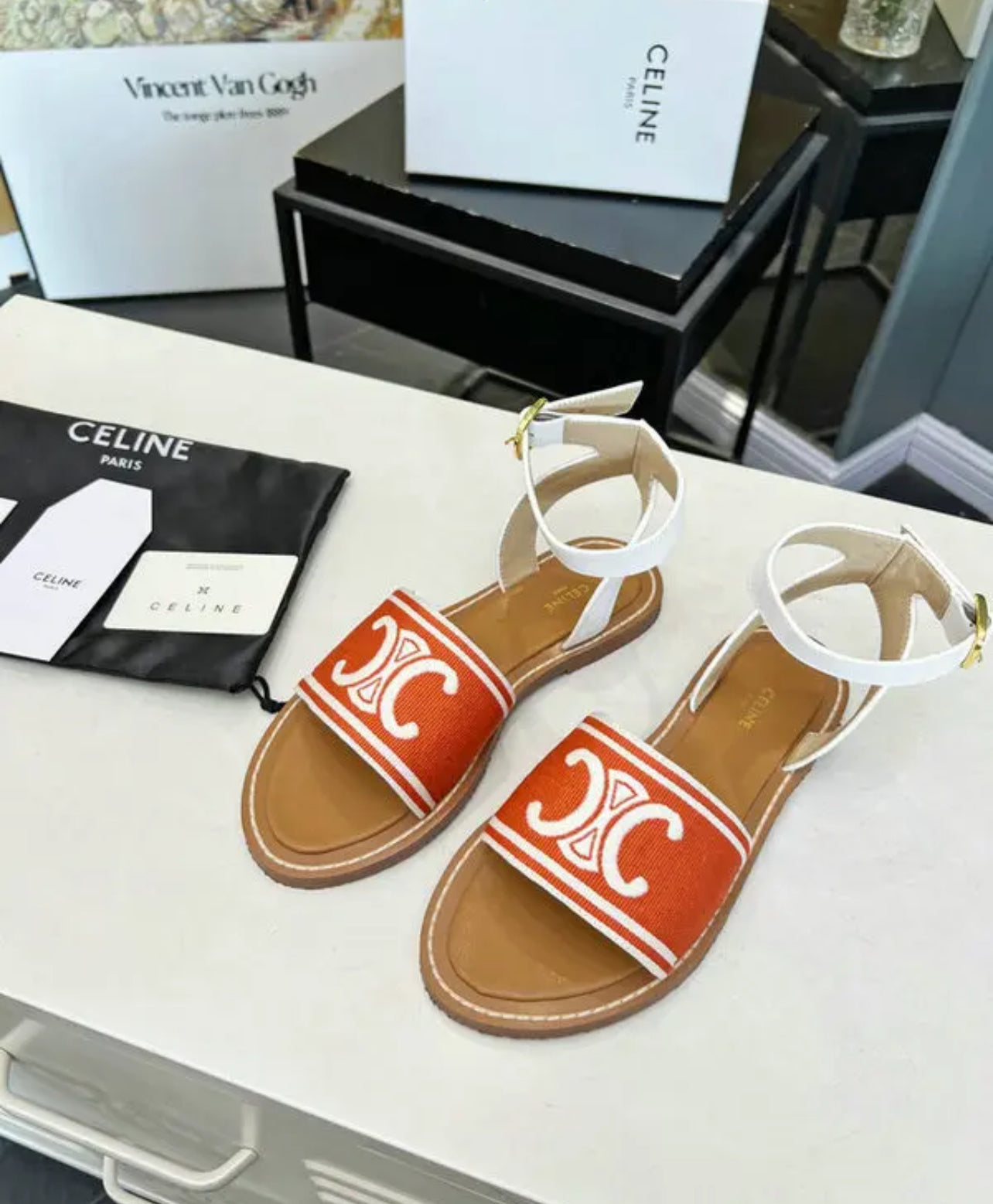 Embroidered Sandals