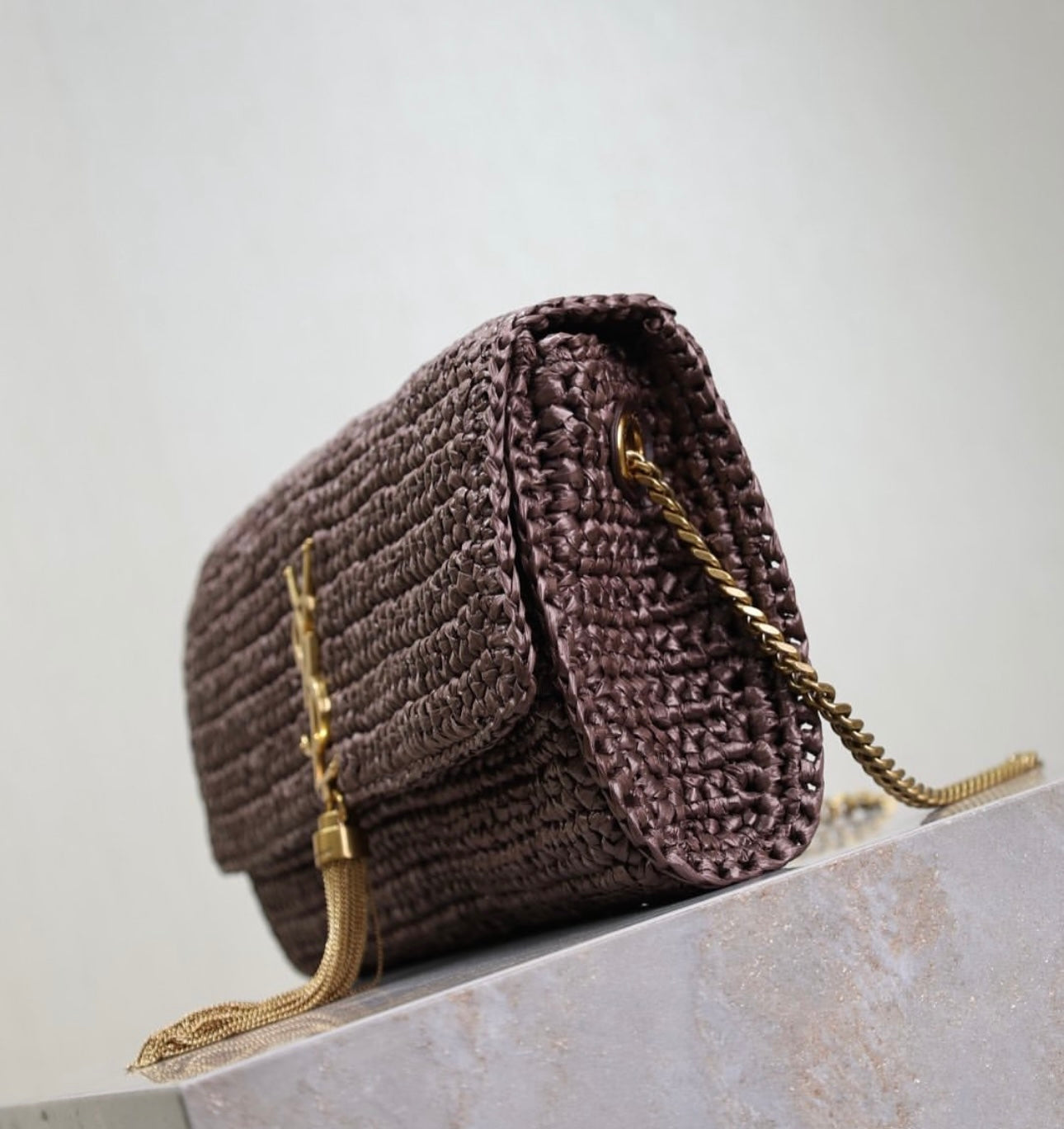 Raffia Chain Bag