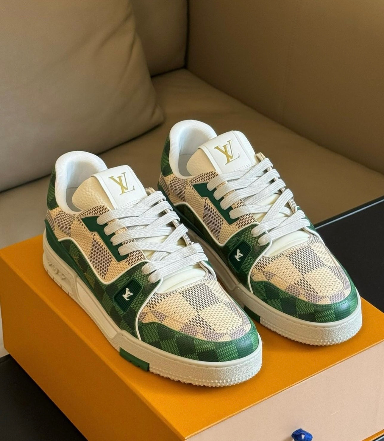 Damier Azur Trainers