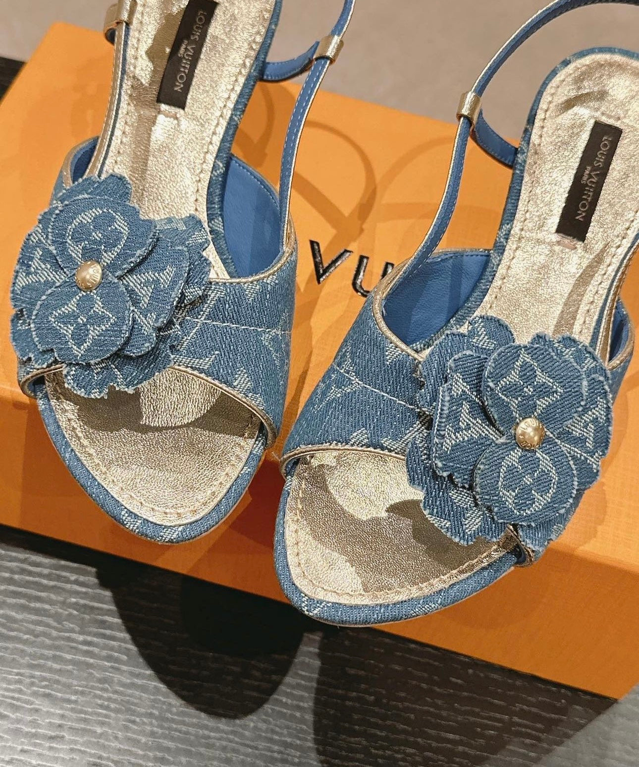 Denim Slingbacks