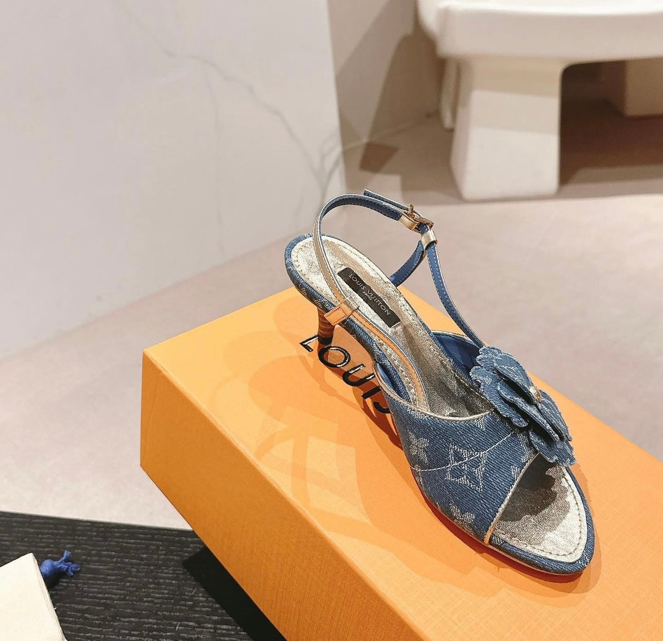 Denim Slingbacks