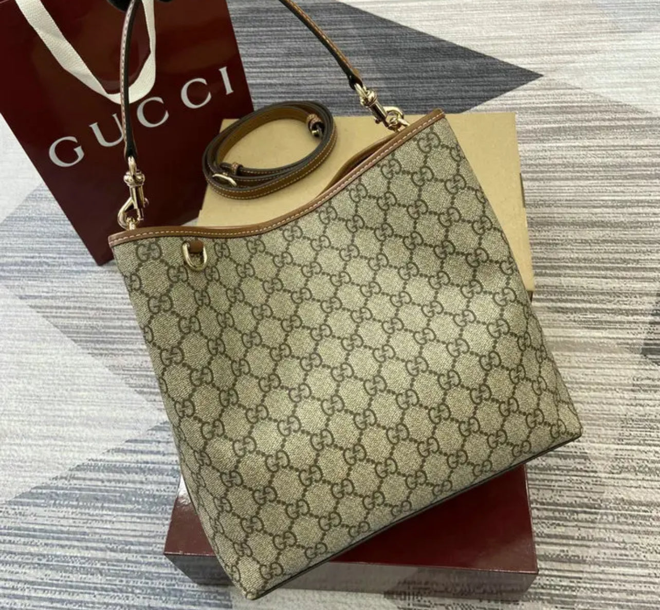 Emblem Bucket Bag