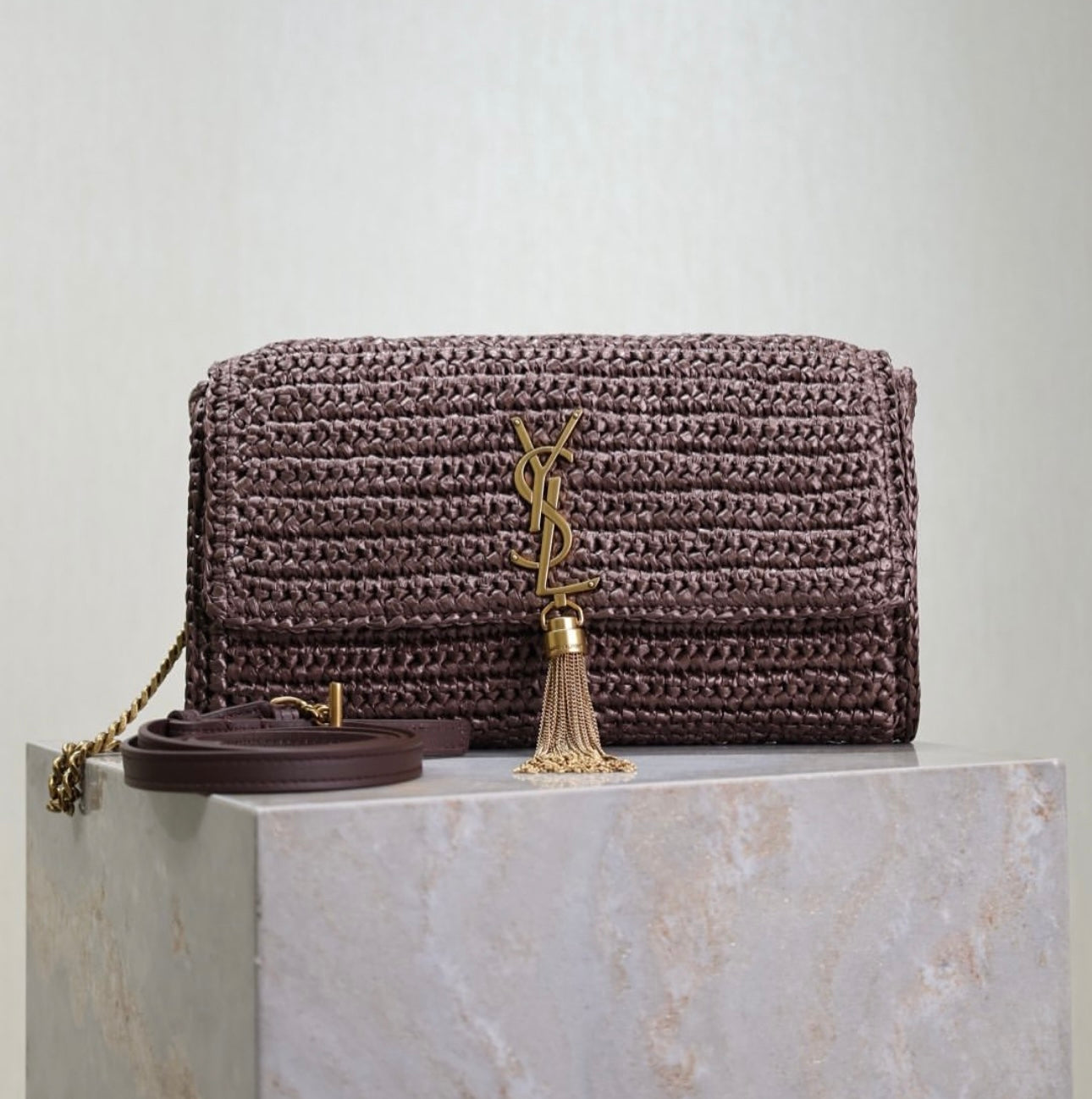Raffia Chain Bag