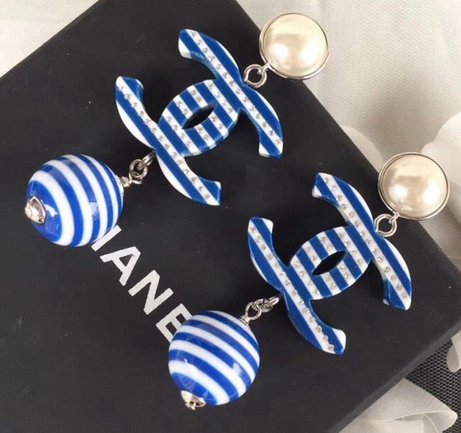CC Striped Earrings