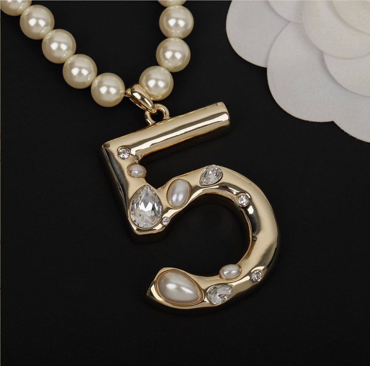 CC Pearl Necklace