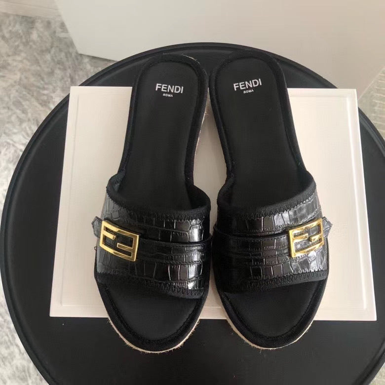 Logo Leather Espadrilles