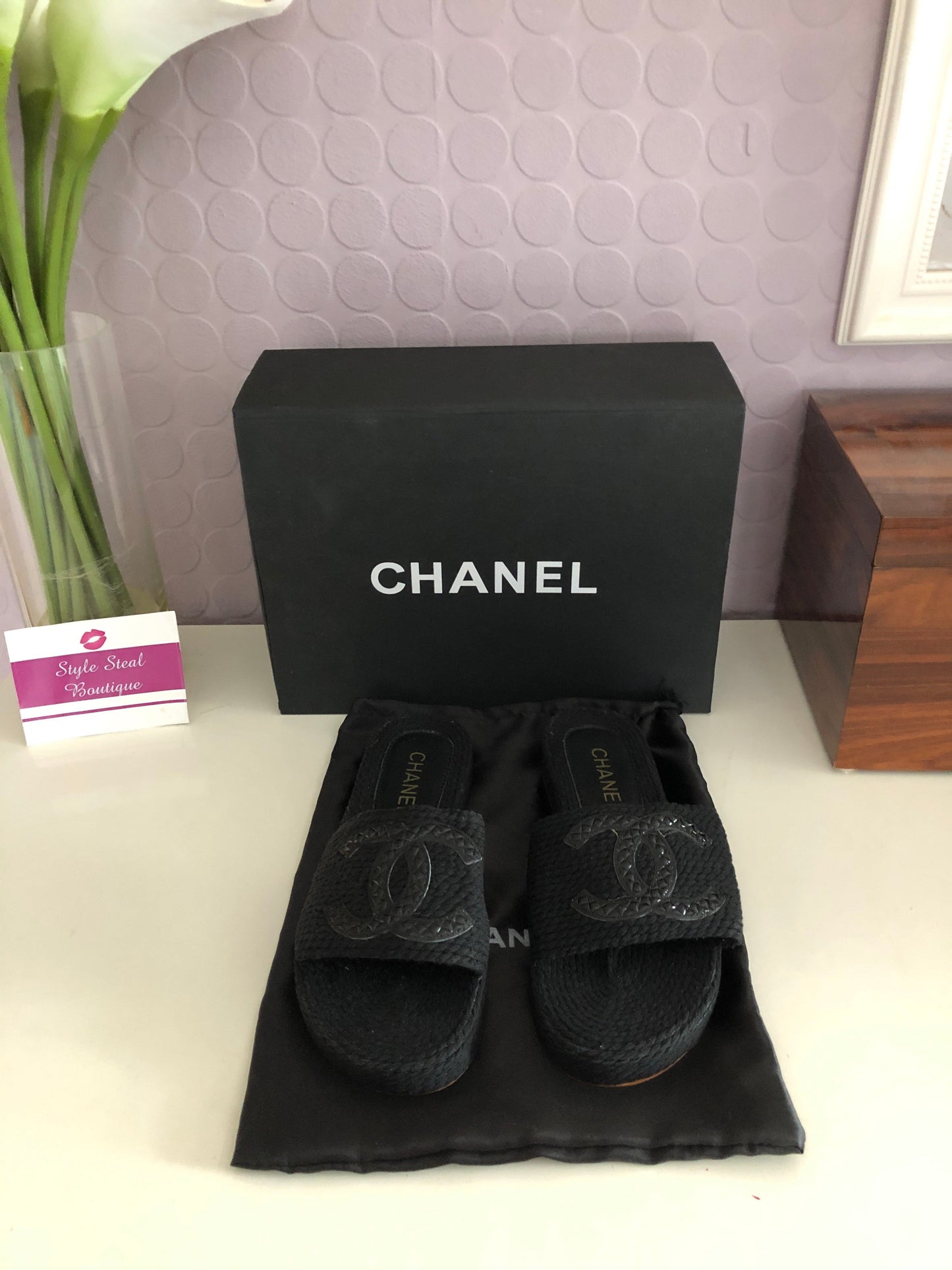 CC Tweed Sandals