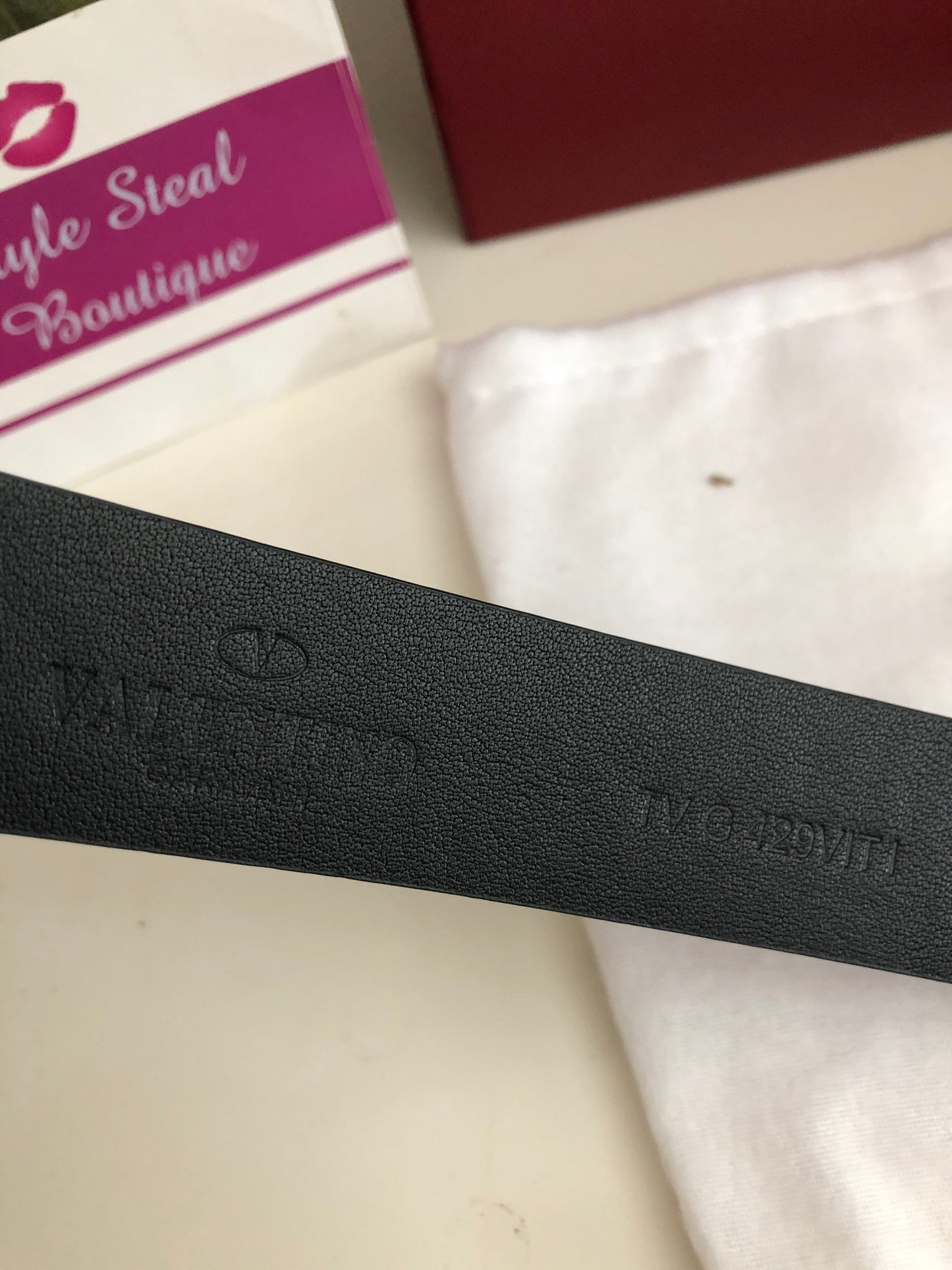 V Logo Belt