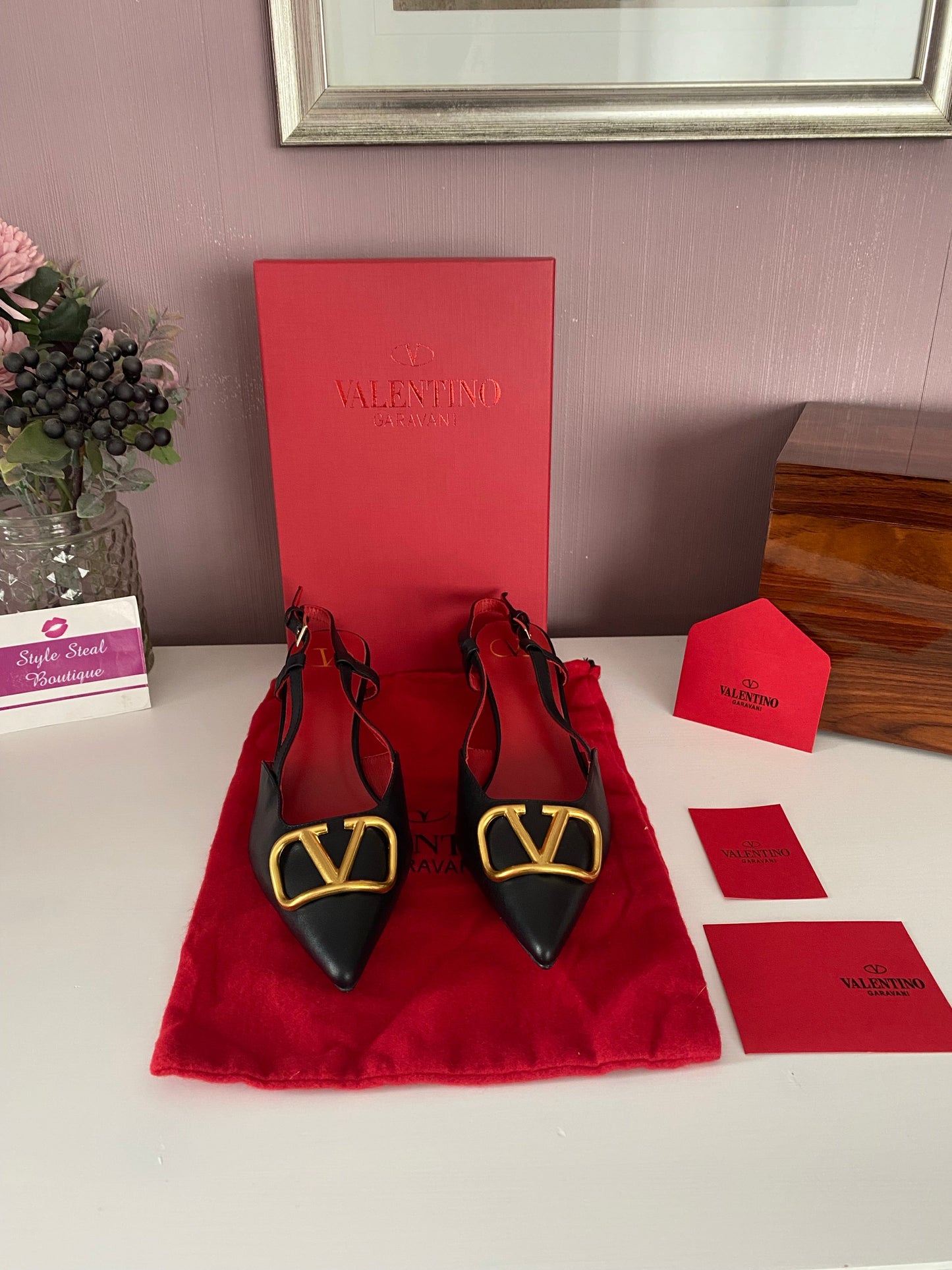 V Logo Slingback 4cm