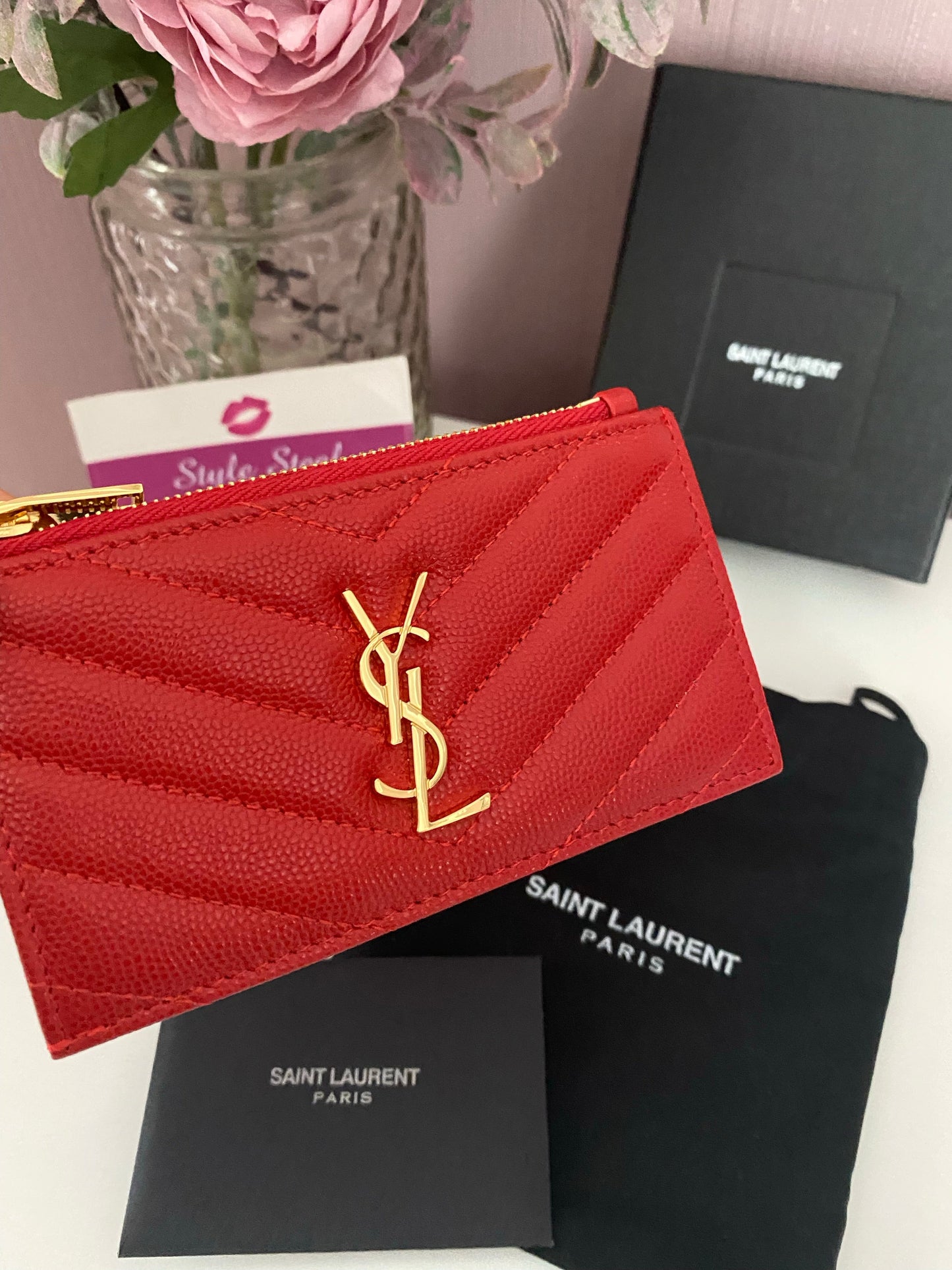 Monogram Zipped Card Holder