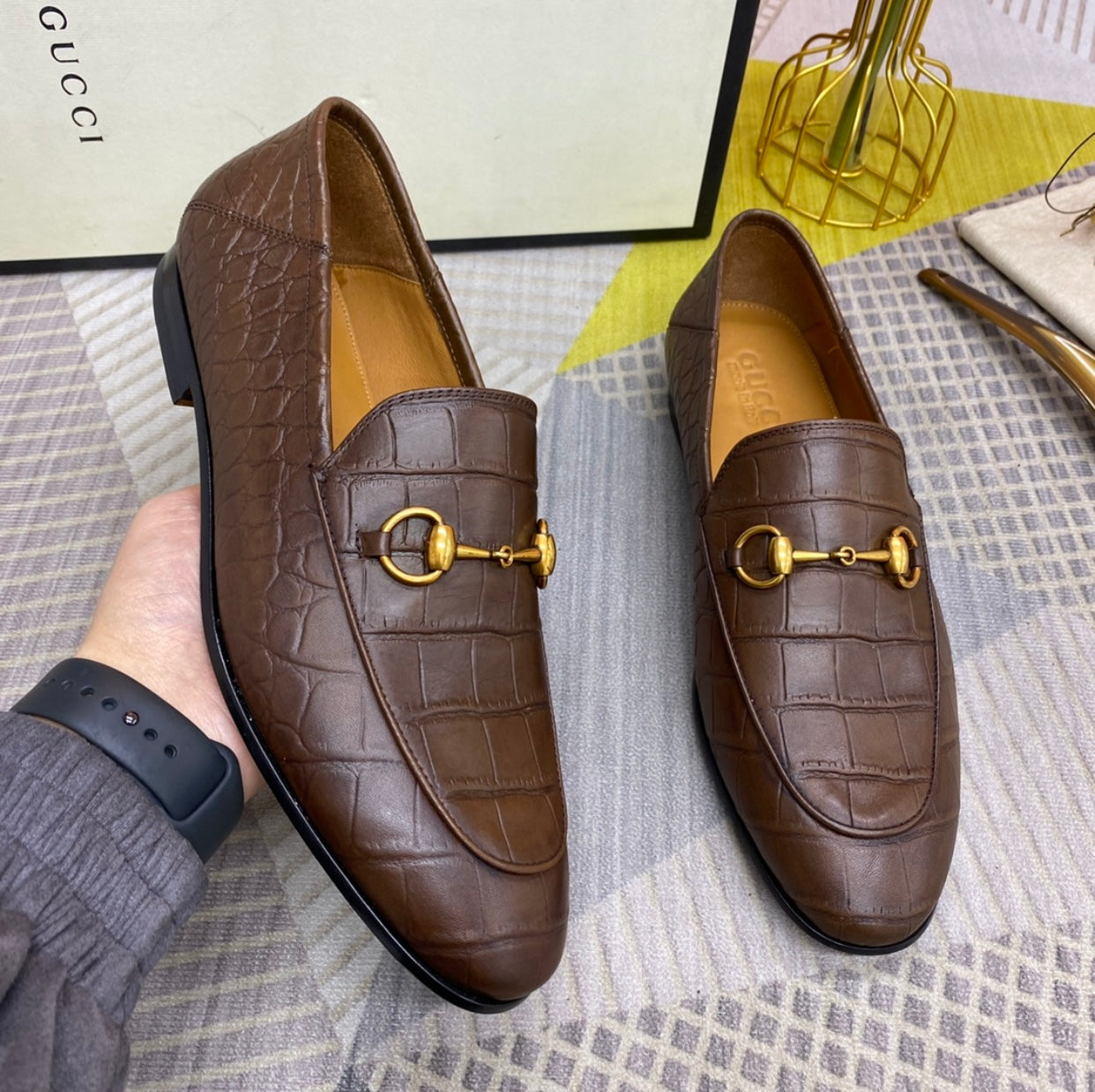 Embossed Loafers