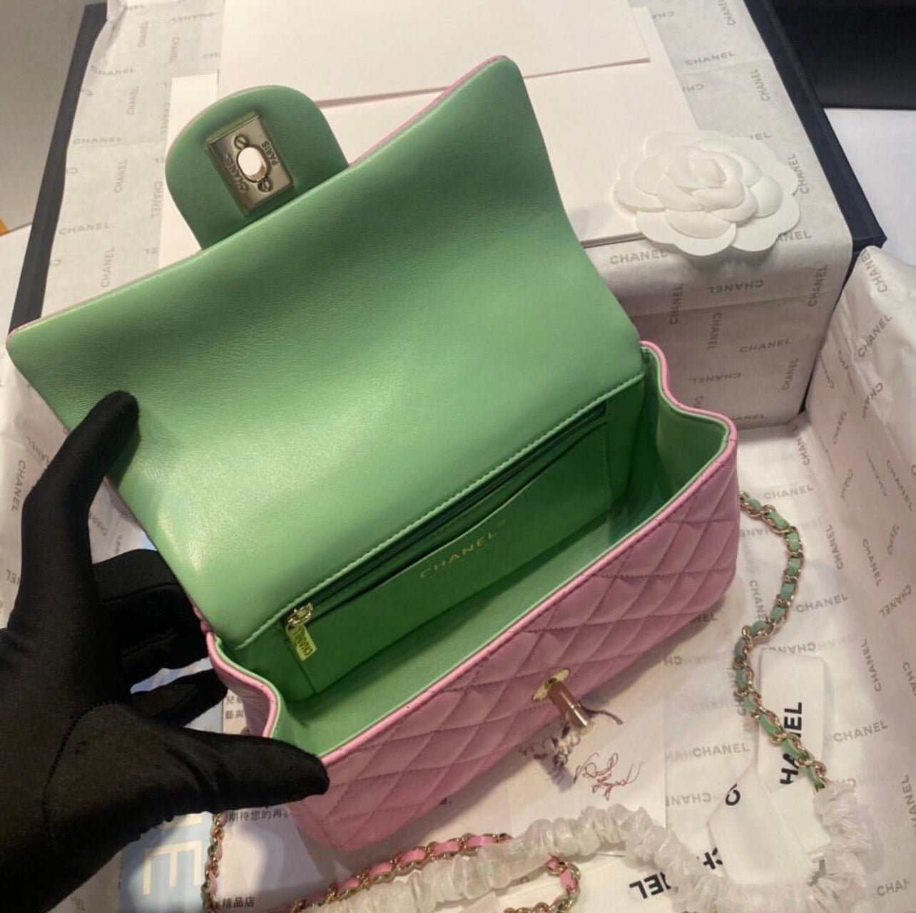Mini Top Handle Flap Bag