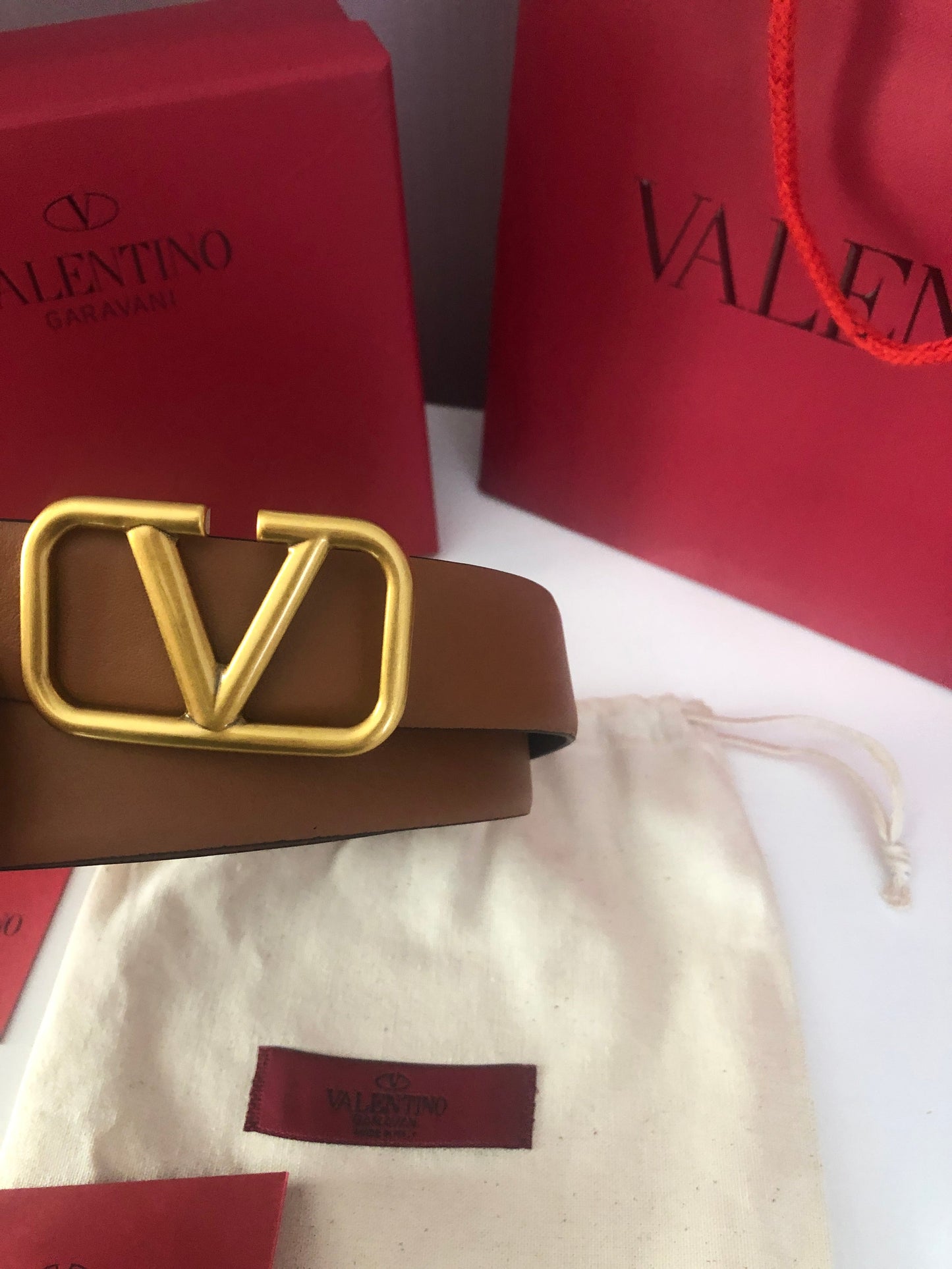 V Logo Belt