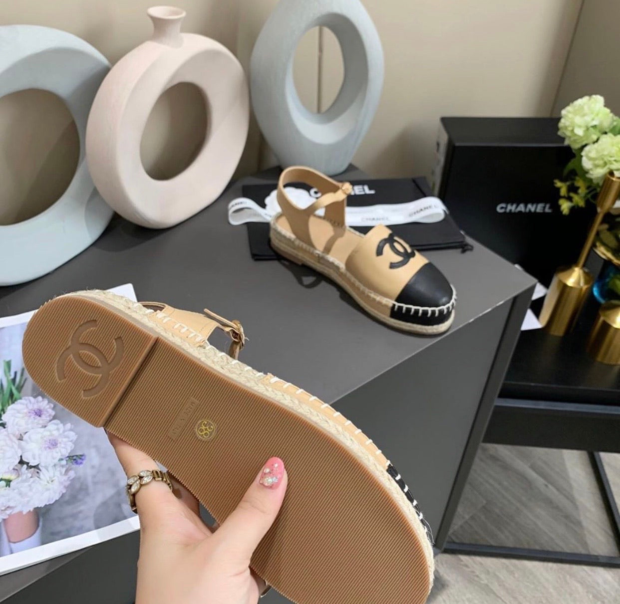 Lambskin Espadrille Sandals