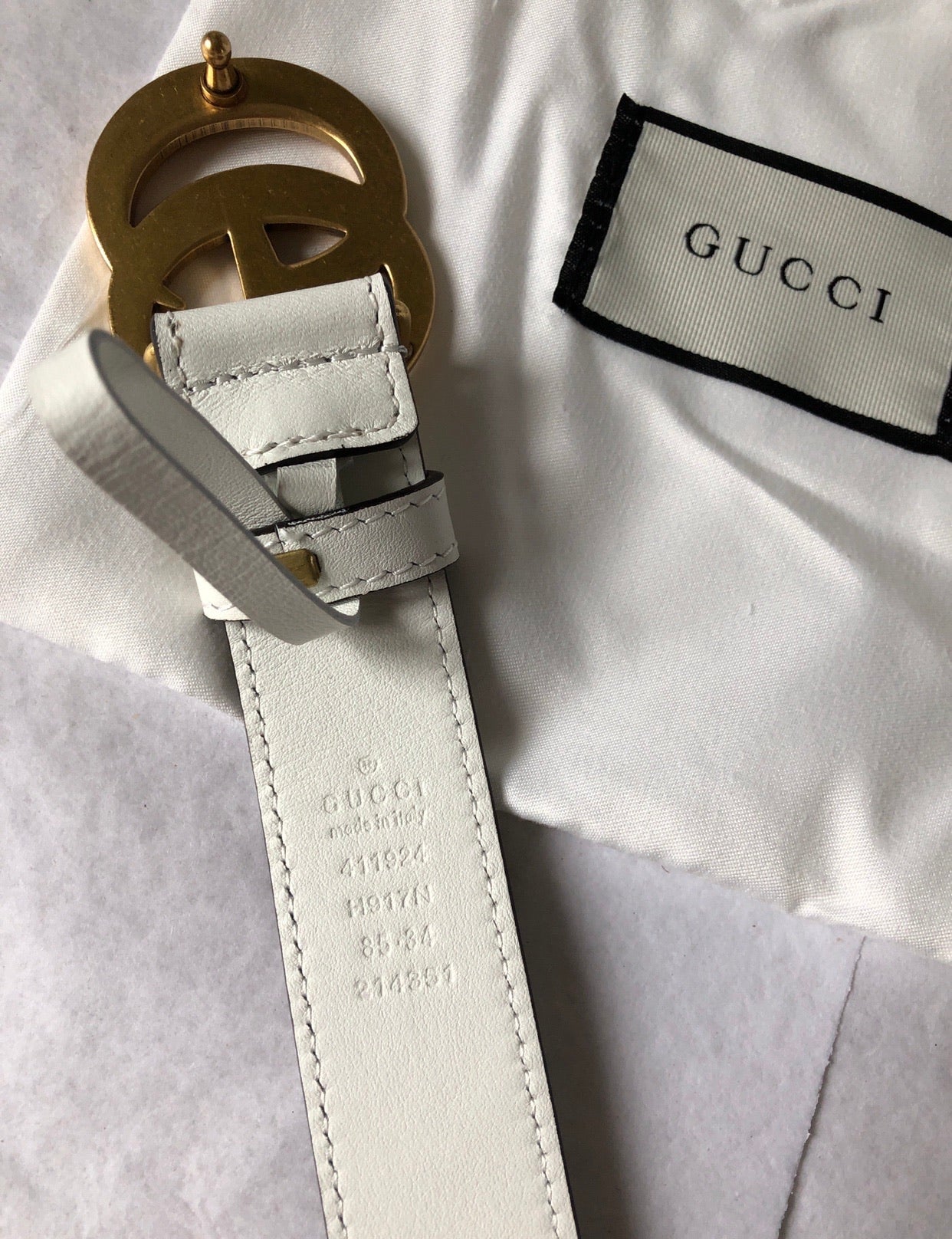 Off White Leather Belt