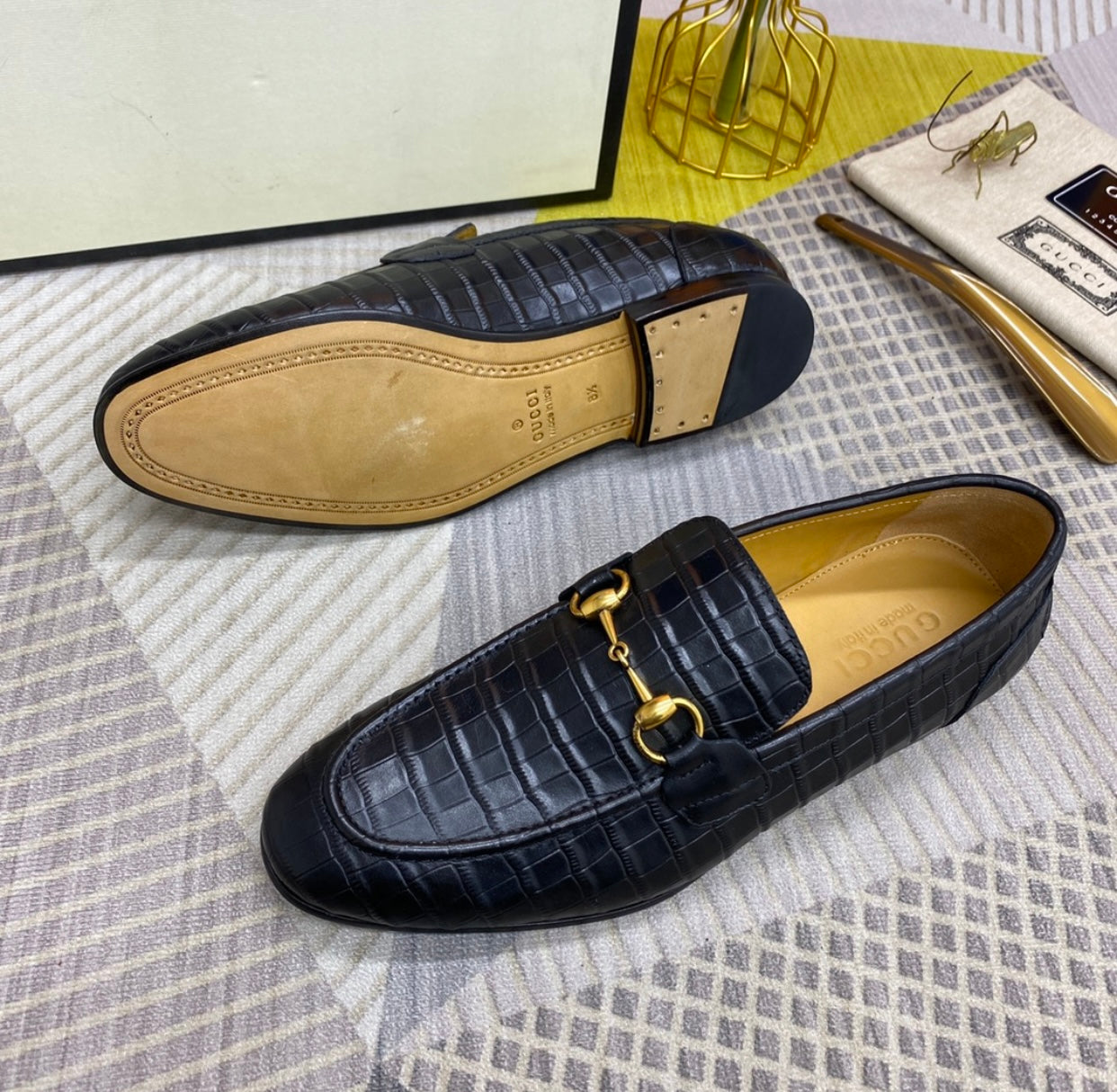 Embossed Loafers