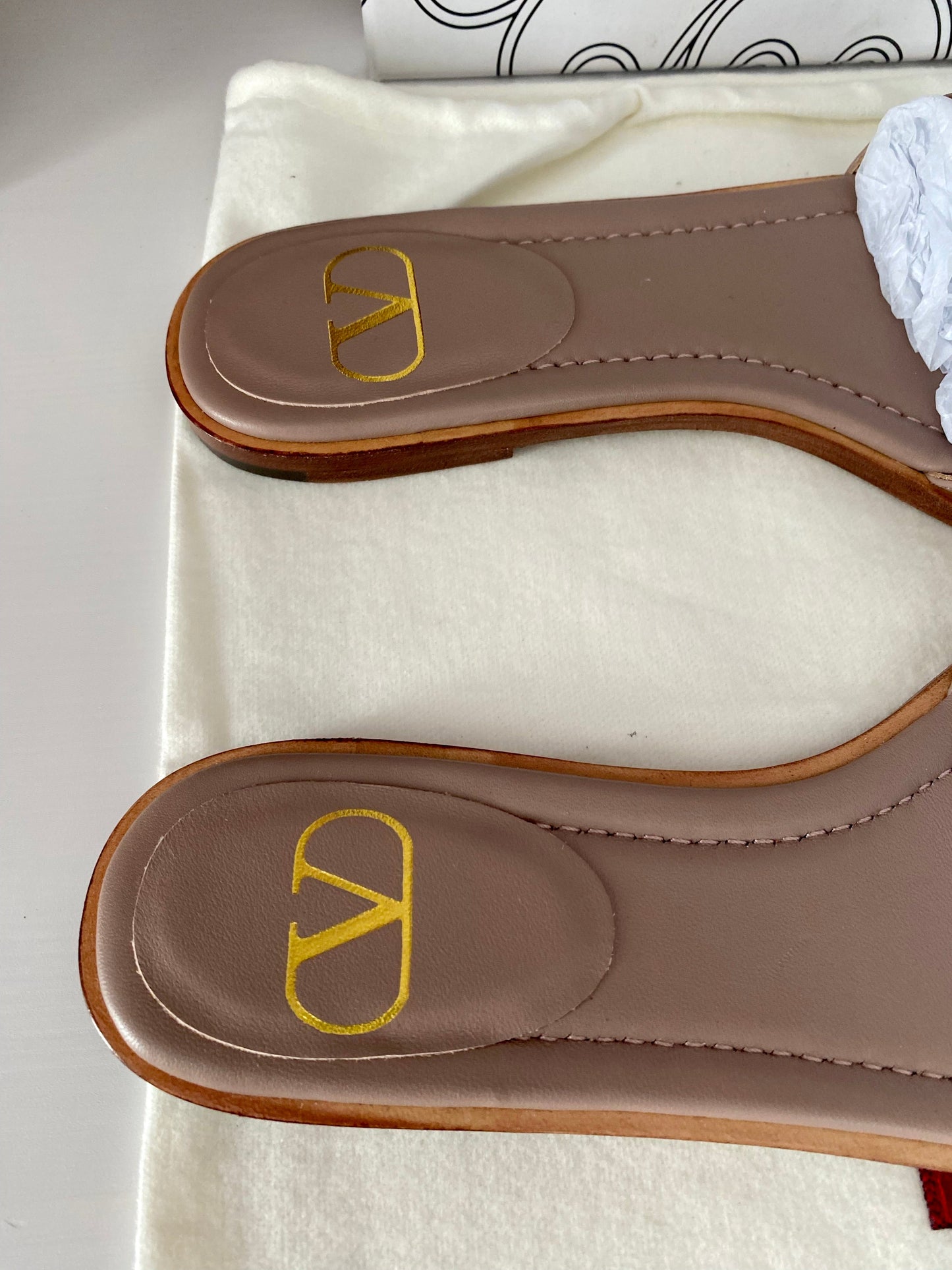V Logo Sandals