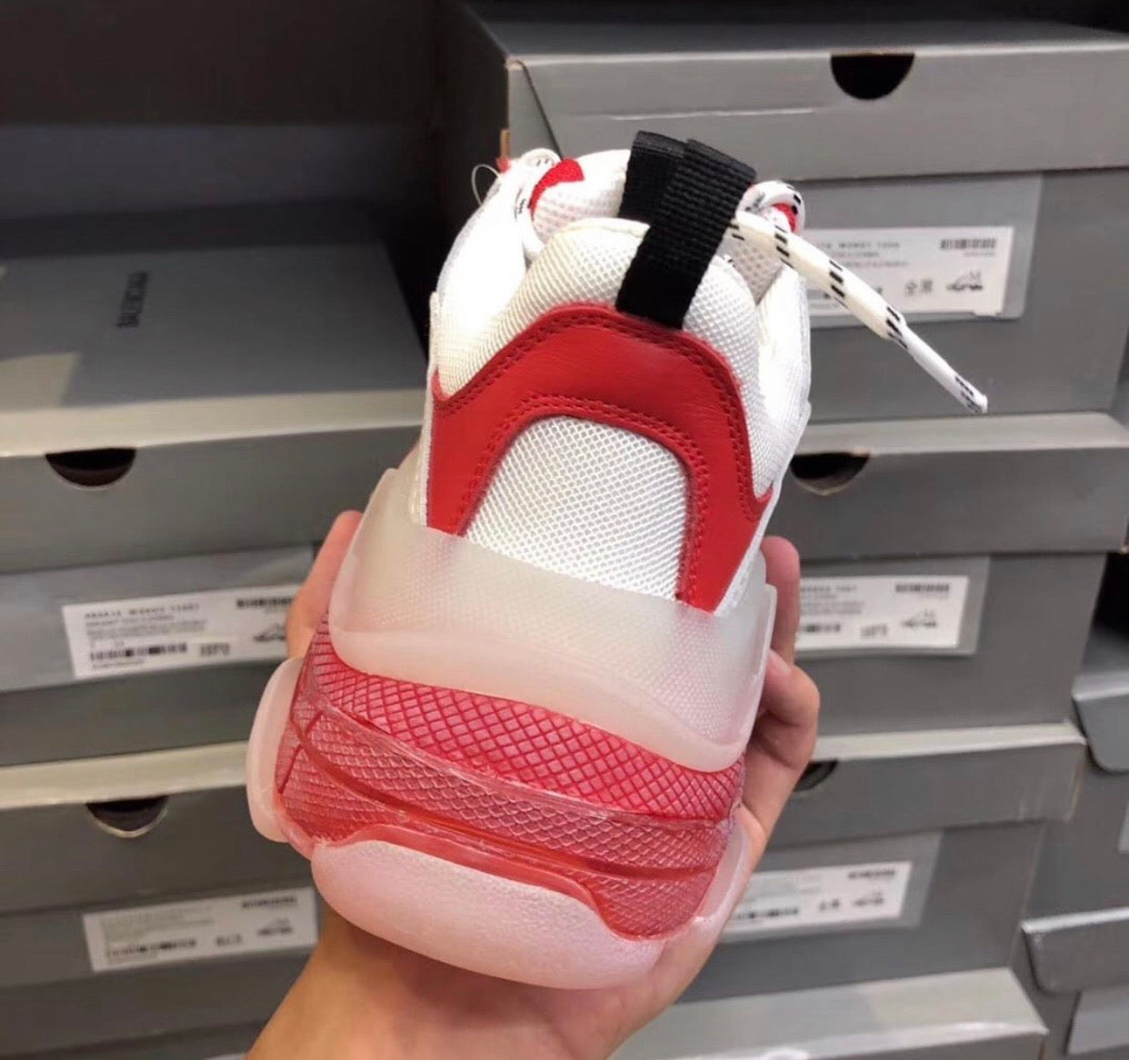 Triple S Clear Sole Whites