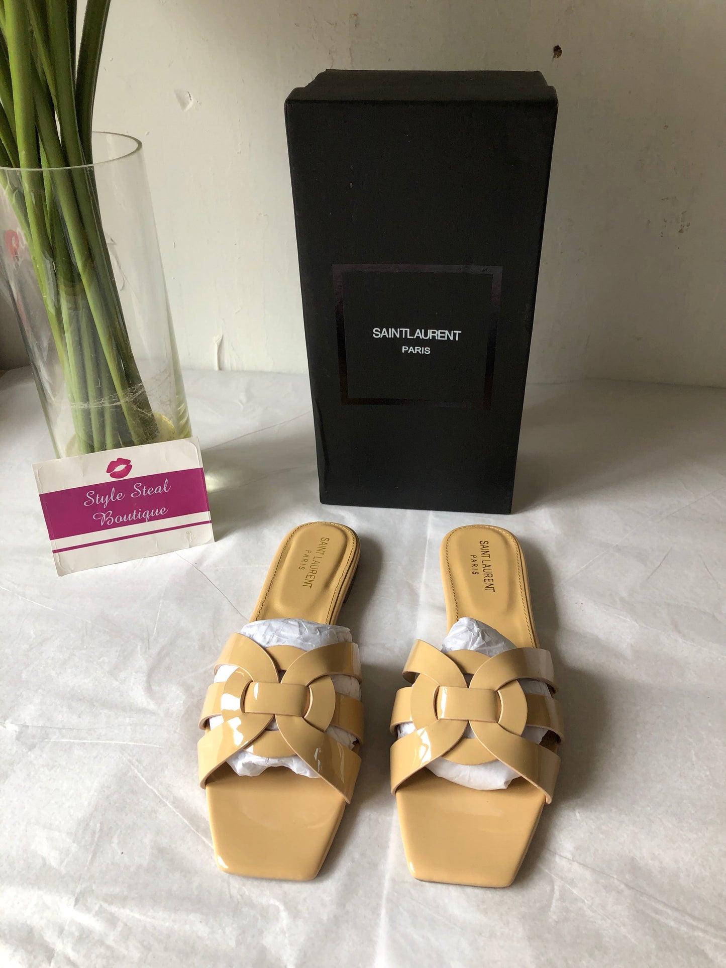 Tribute Patent Sandals
