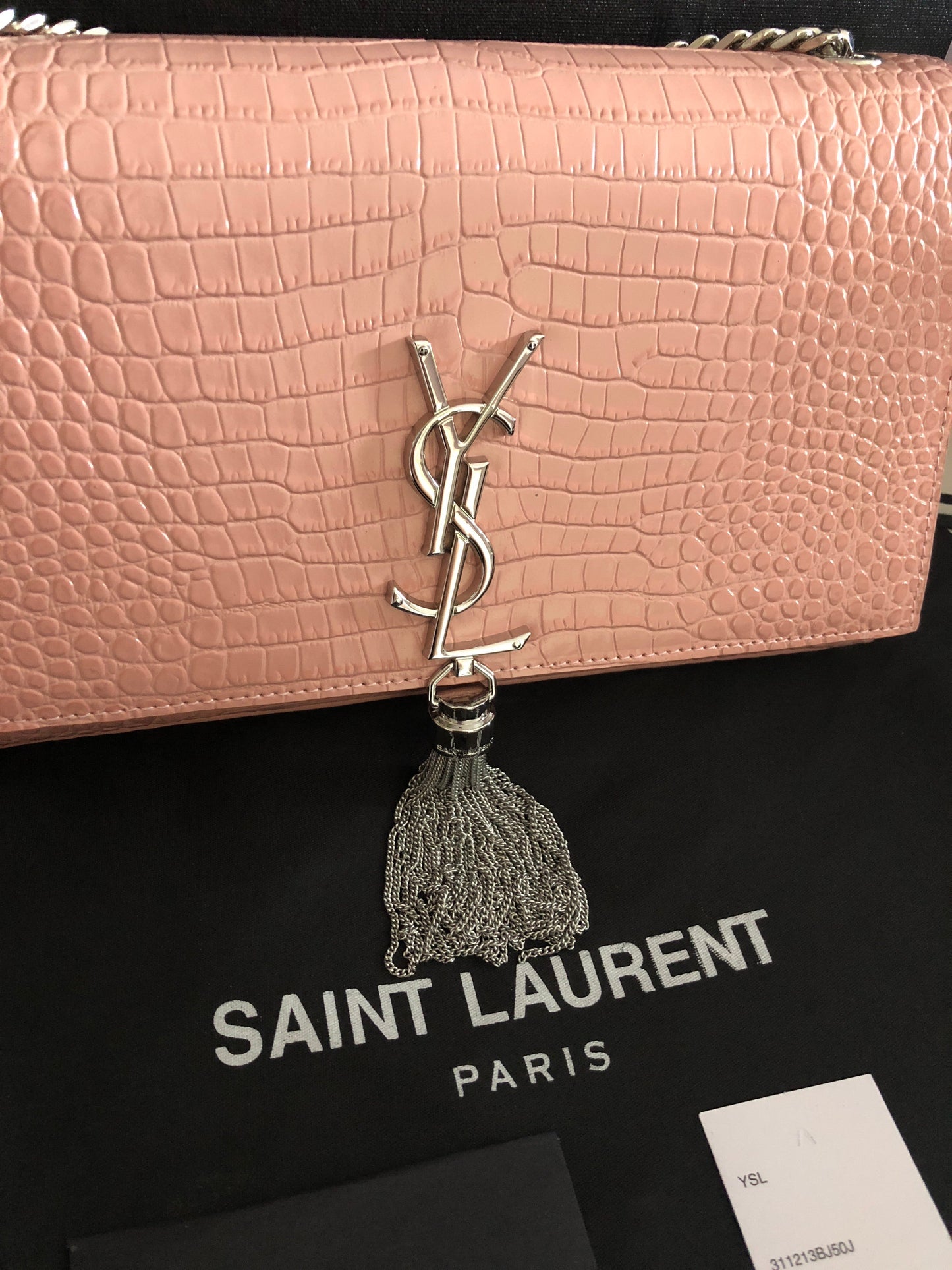 Kate Medium Embossed Tassel Bag