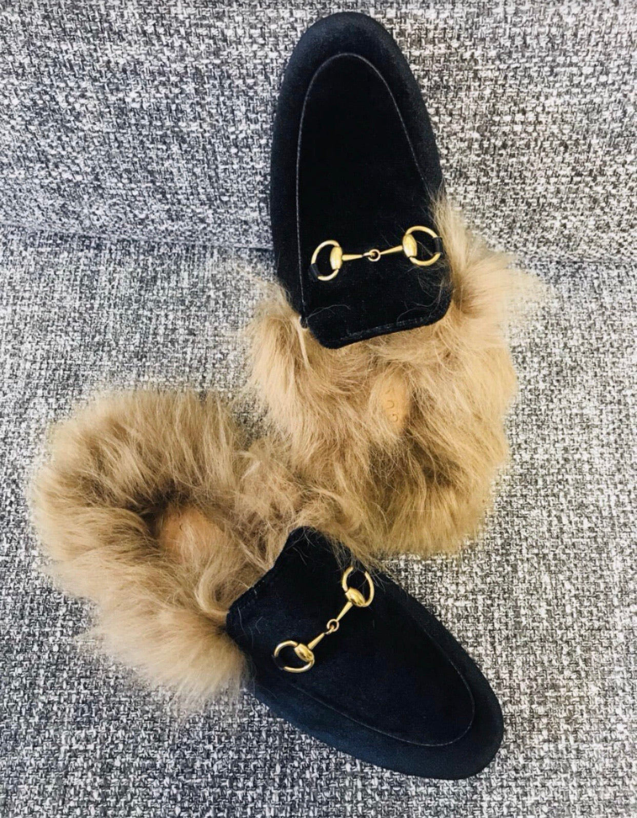 Princetown Velvet Fur Slippers