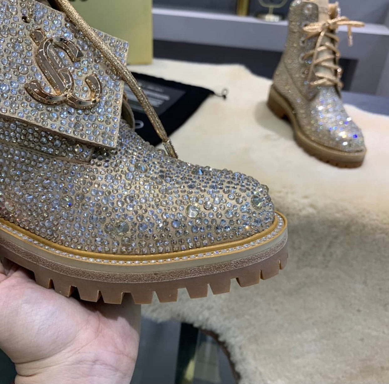 Crystal Embellished Boots