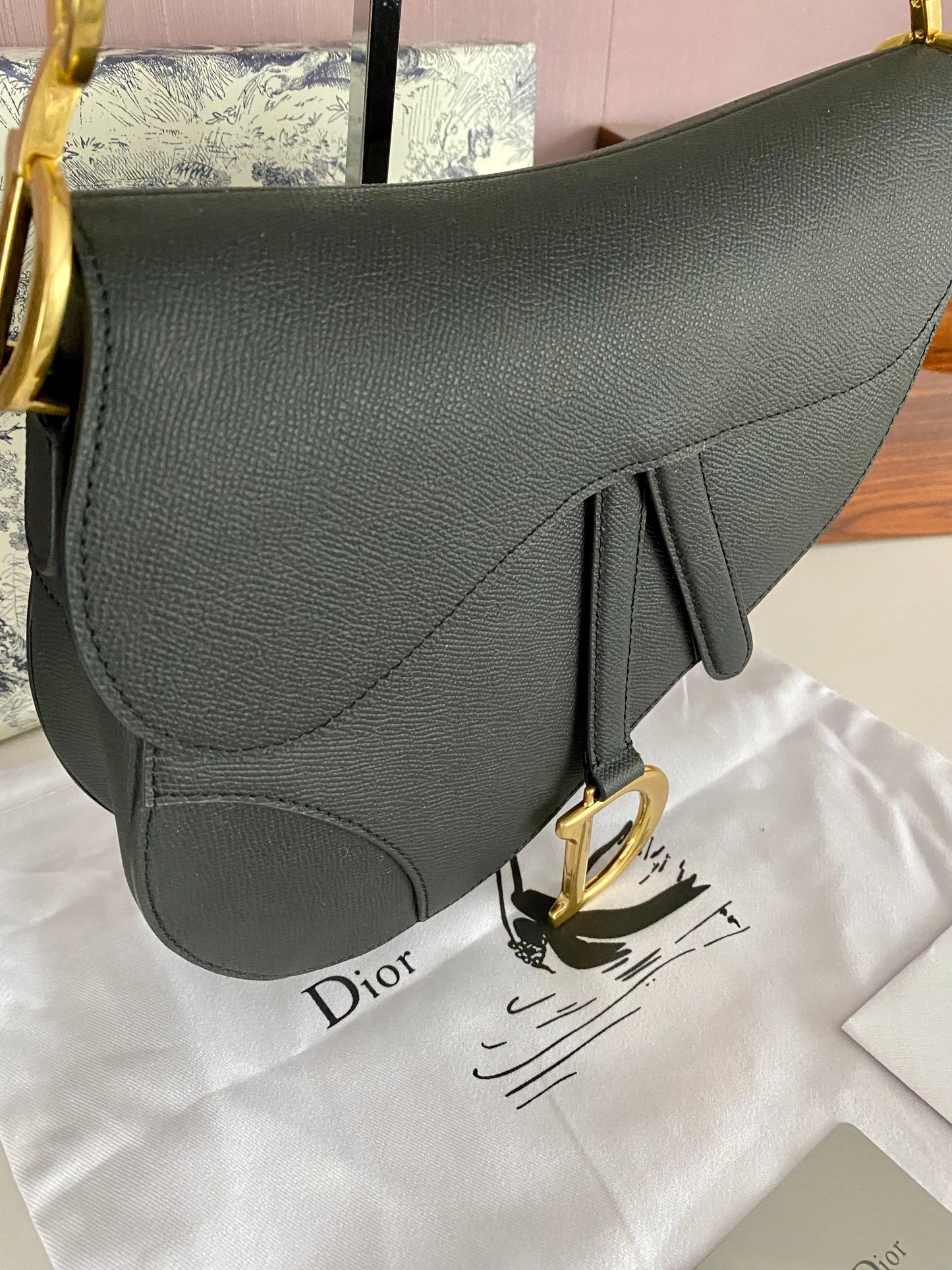 Saddle Bag Grained Leather
