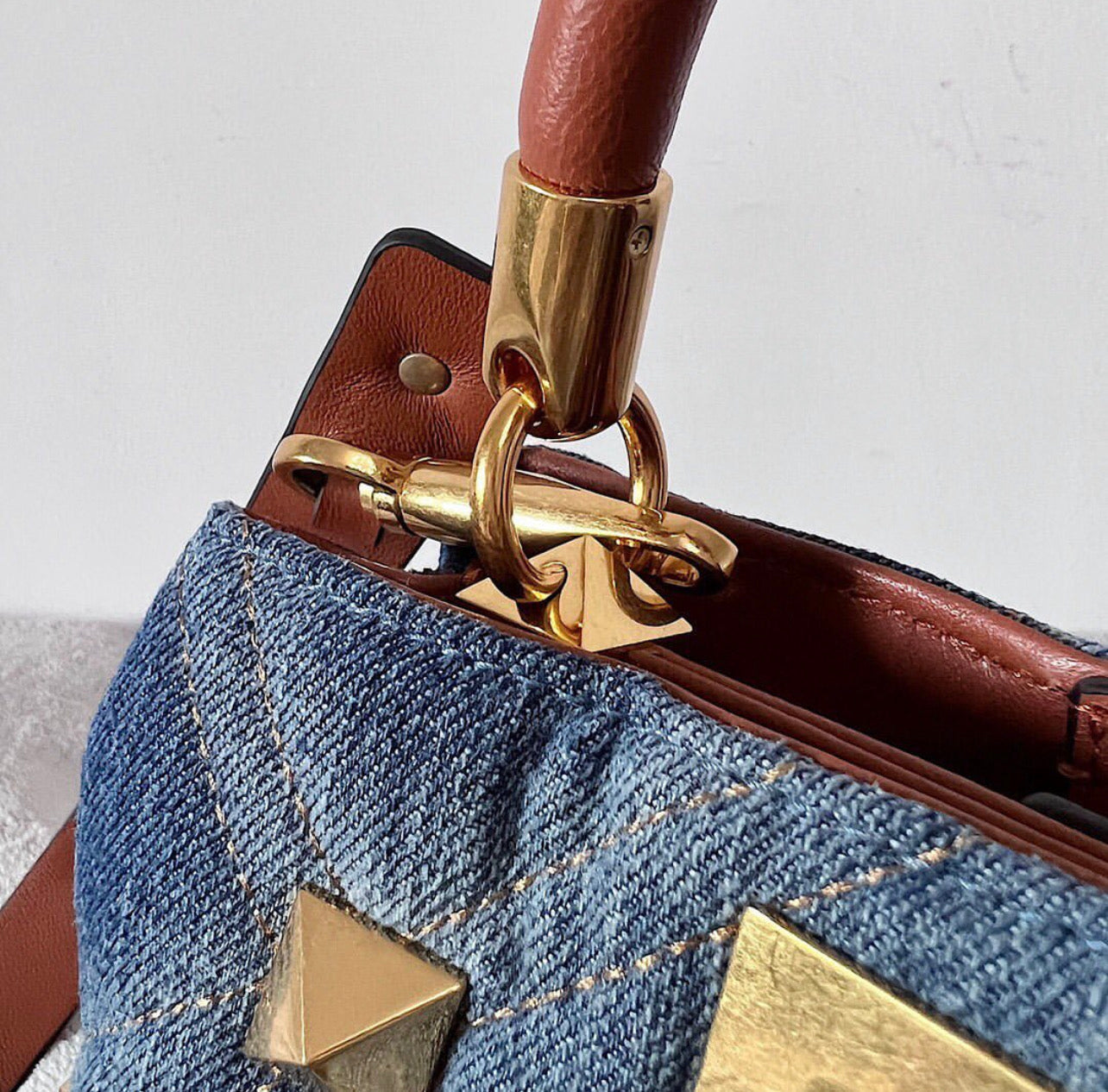 Roman Stud Handle Bag