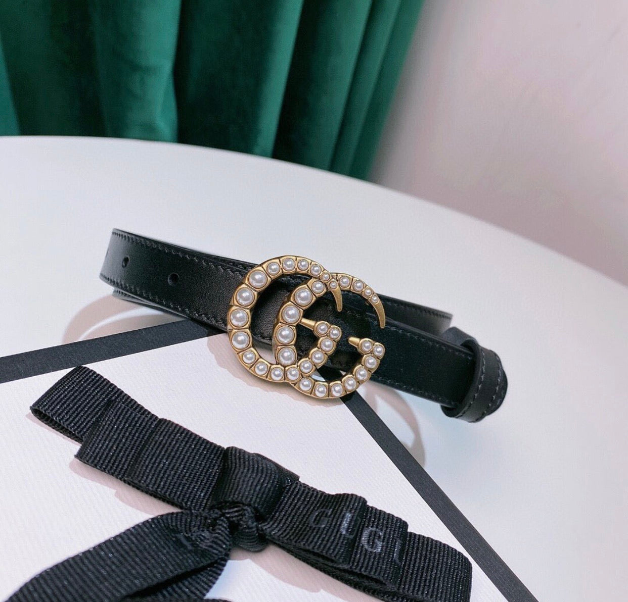 Pearl Leather Belt