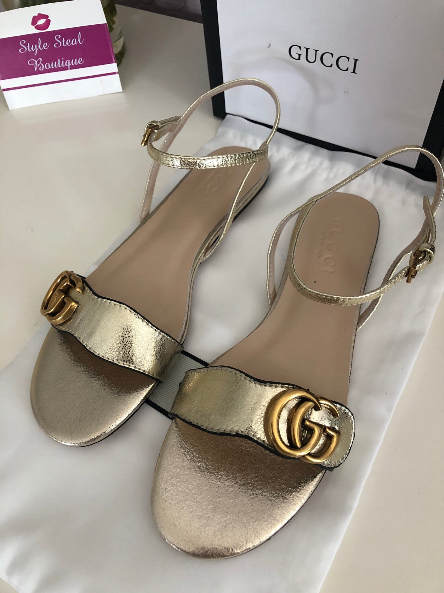 Leather Flat Sandals