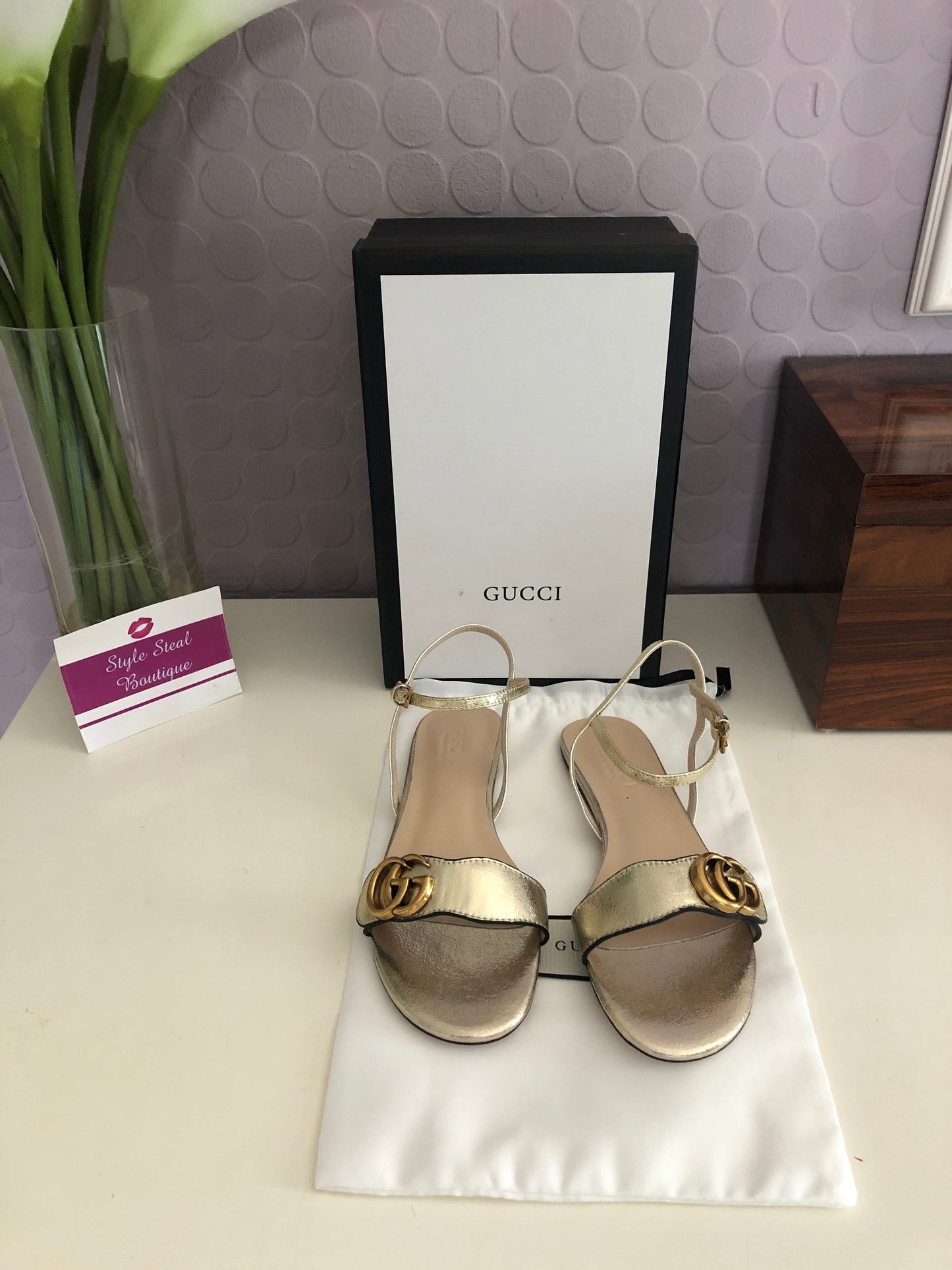 Leather Flat Sandals
