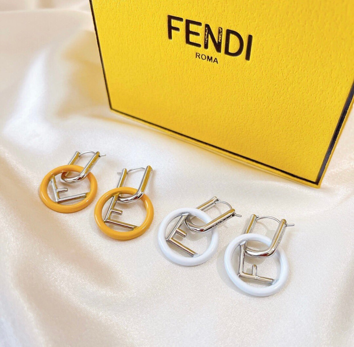 F Logo Earrings