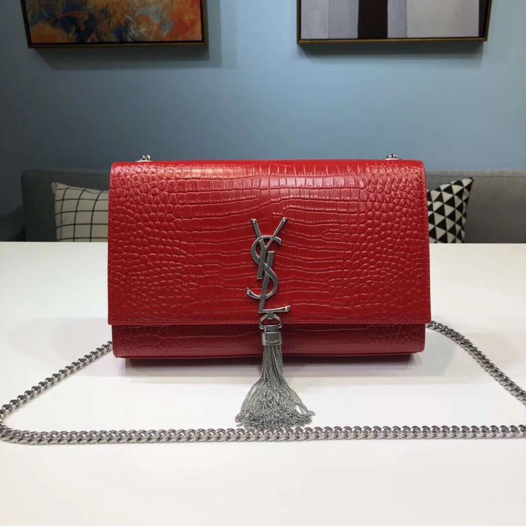Kate Medium Embossed Tassel Bag