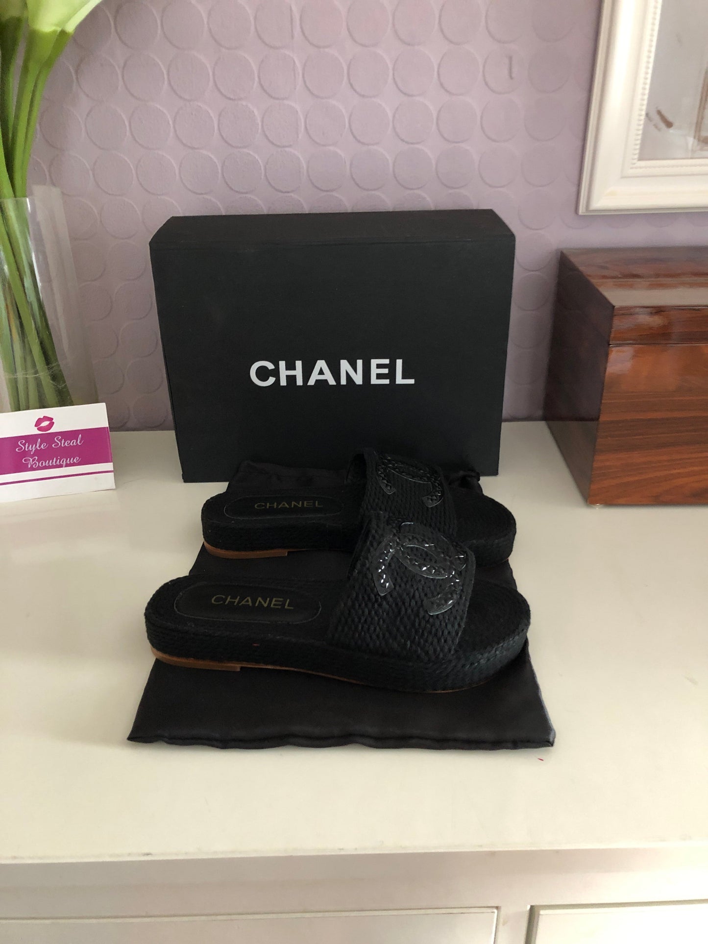 CC Tweed Sandals