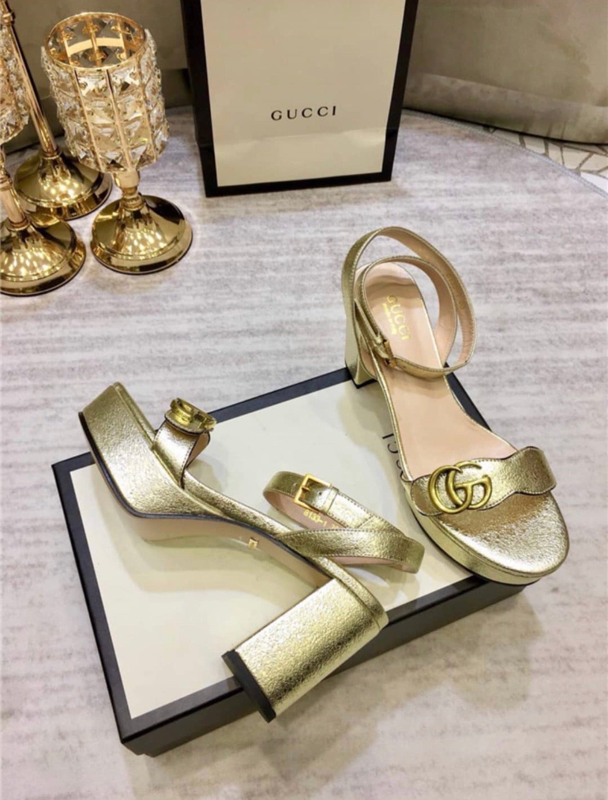 Leather Platform Sandals