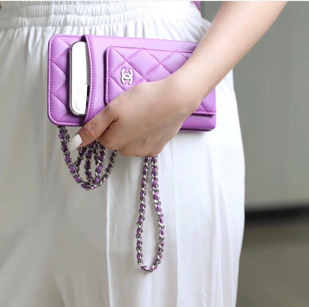 Lambskin Chain Wallet