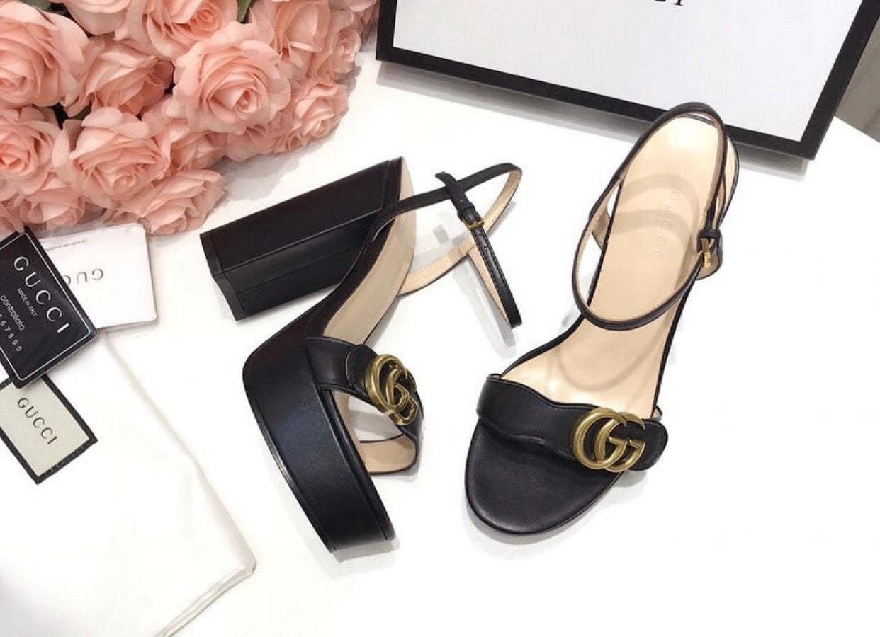Leather Platform Sandals
