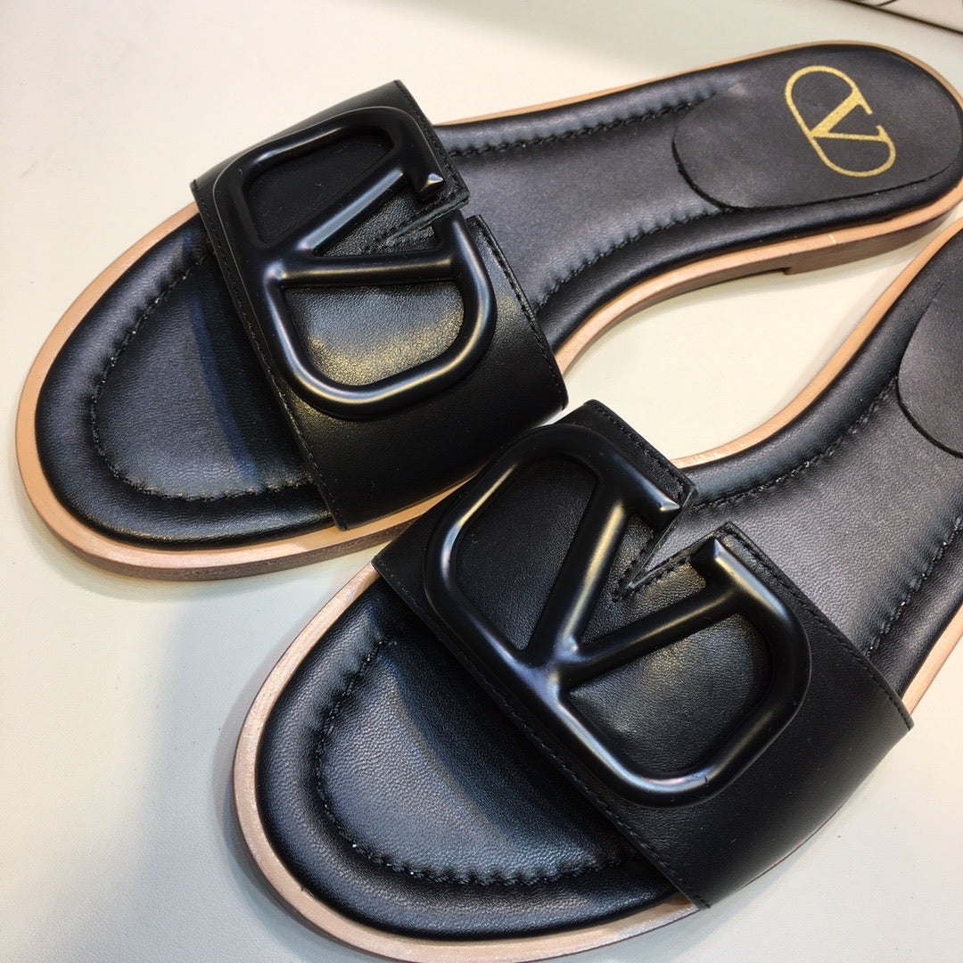 V Logo Sandals