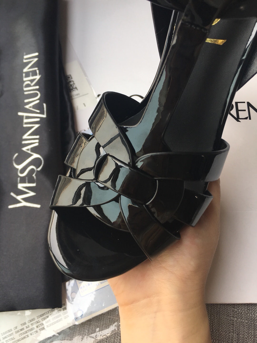 Tribute Patent Sandals 13cm