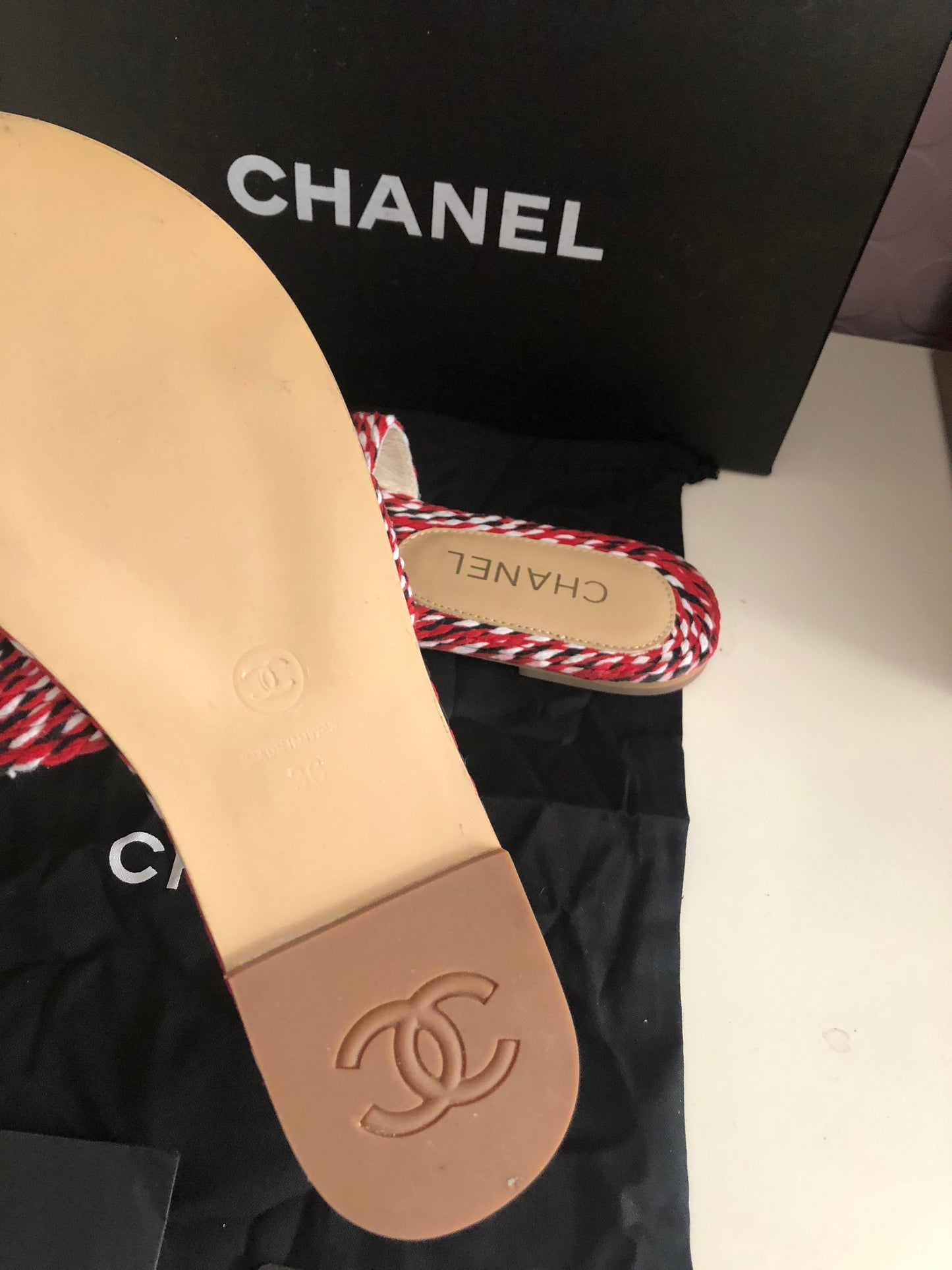 CC Tweed Sandals