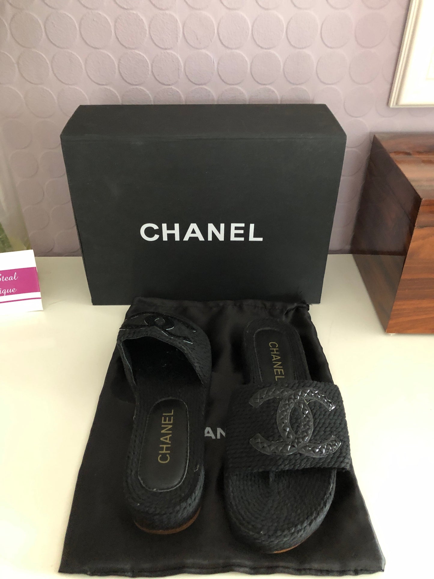 CC Tweed Sandals