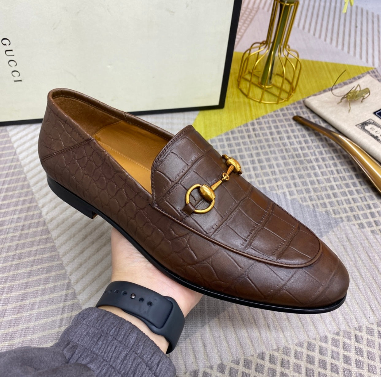Embossed Loafers