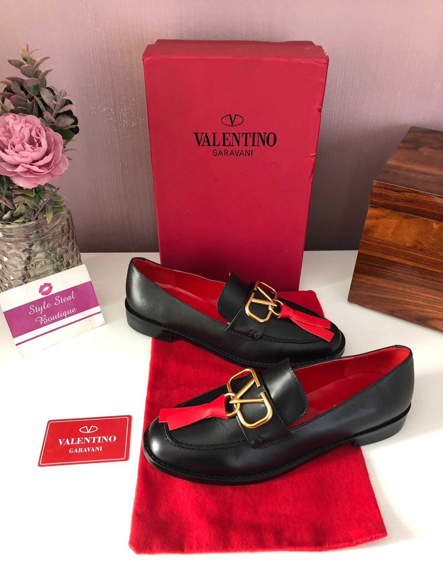 V Logo Loafers