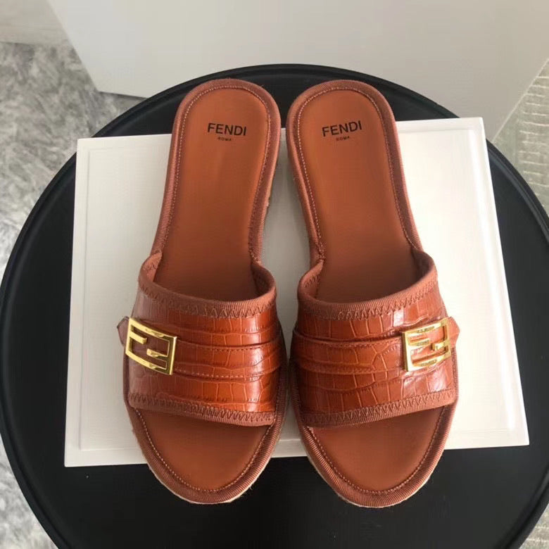 Logo Leather Espadrilles