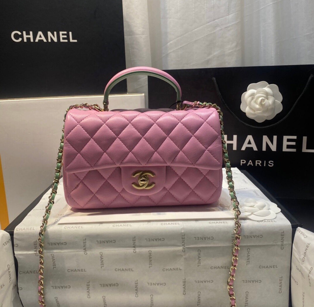 Mini Top Handle Flap Bag